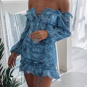 spring break mini dress tie lace
